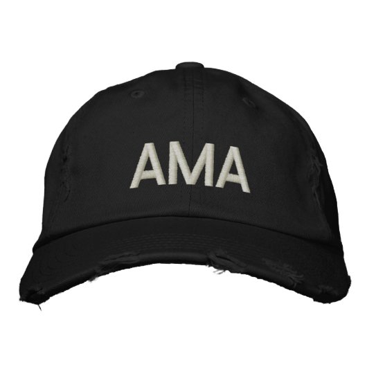 CASQUETTE BRODÉE AMA (INITIALES) PERSONNALISER EMBROIDÉE (Devant)