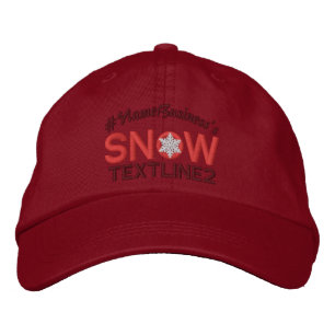 Casquette Brodée Amateurs brodés de neige personnalisés Rouge