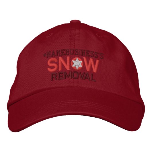Casquette Brodée Amateurs personnalisés de suppression de neige rou (Devant)