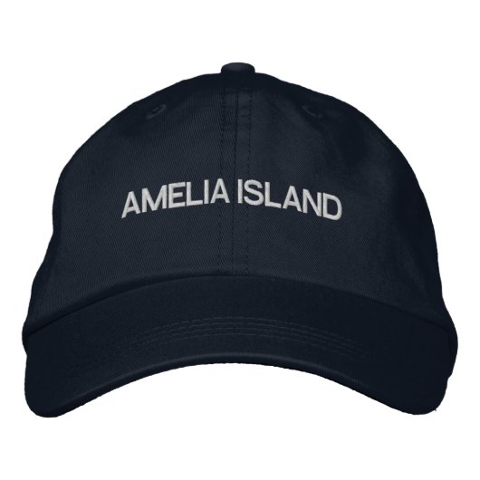 Casquette Brodée Amelia Island Embroidered Florida Baseball Hat (Devant)