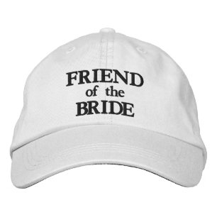 Casquette Brodée Amie de la mariée noire personnalisée élégante mar