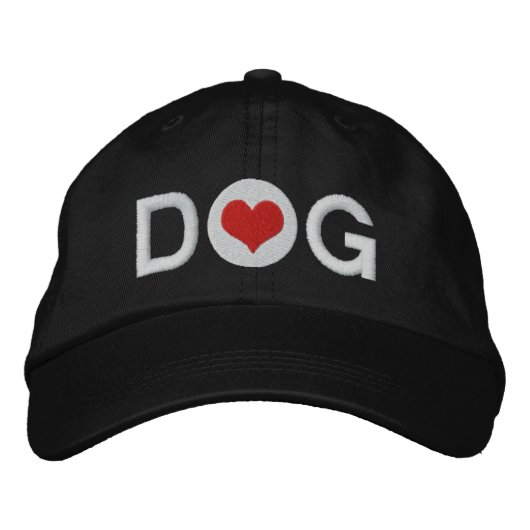 Casquette Brodée Amour Coeur Chien (Devant)
