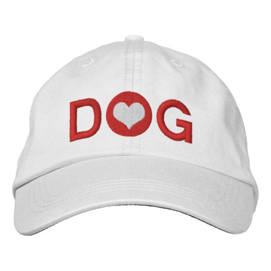 Casquette Brodée Amour Coeur Chien (Devant)