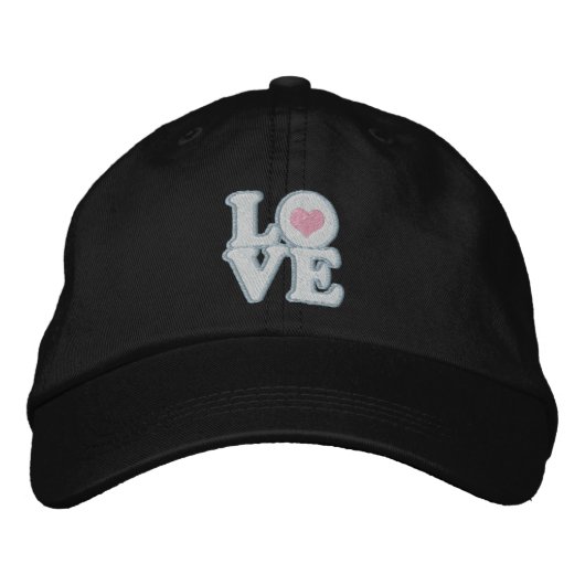Casquette Brodée Amour Coeur Et Texte (Devant)