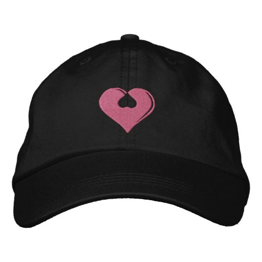 Casquette Brodée Amour coeur rose Coeurs filles brodées amour casqu (Devant)