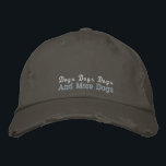 Casquette Brodée Amoureux de les chiens Vintage rose blanc rustique<br><div class="desc">Casquette de baseball gris amoureux des chiens personnalisé,  avec broderie rose. Un accessoire cool ou une idée cadeau d'anniversaire.</div>