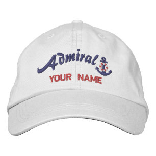 Casquette Brodée Ancre de sauvetage personnalisée de l'amiral Votre