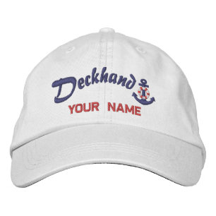 Casquette Brodée Ancre de sauveteur de Deckhand personnalisée Votre