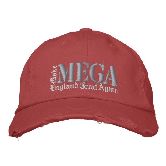 Casquette Brodée Angleterre Grande encore MEGA Common Law Rouge vio (Devant)