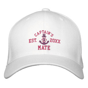 Casquette Brodée Année de coutume de Mate Pink Lifesaver Anchor de