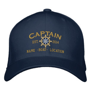 Casquette Brodée ANNÉE personnalisée et noms Captain Wheel
