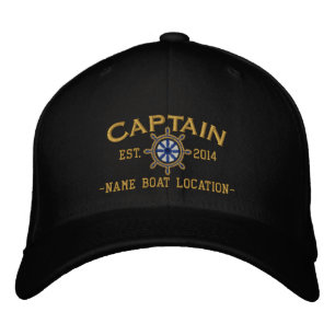 Casquette Brodée ANNÉE personnalisée et noms Captain Wheel