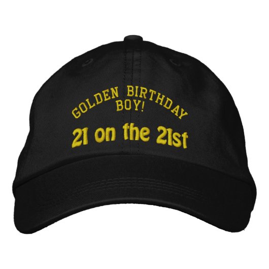Casquette Brodée Anniversaire doré Personnalisé (Devant)