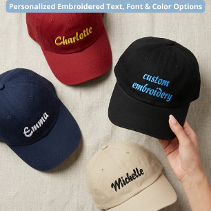 Casquette Brodée Anniversaire Écriture de nom de demoiselle d'hon