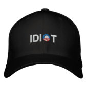 CASQUETTE BRODÉE ANTI-OBAMA - IDIOT (Devant)