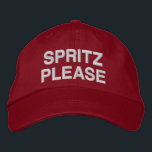 Casquette Brodée Aperol Spritz Italien Citation Drôle Rose Rouge Pe<br><div class="desc">Élevez votre style d'été avec ce chapeau ludique "Spritz Please", parfait pour les amateurs d'Aperol Spritz et de la culture de l'apéritif. Ce chapeau tendance brodé de couleur rouge vif ajoute une touche amusante à n'importe quelle sortie décontractée ou apéritif. Que vous vous détendiez dans un bar de plage, que...</div>