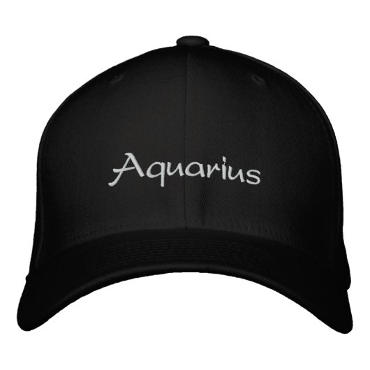 Casquette Brodée Aquarius (Devant)