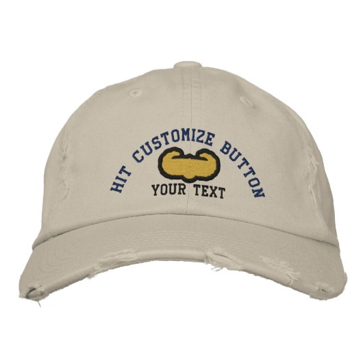 Casquette Brodée Arrière-plan d'attaque aérienne (Devant)