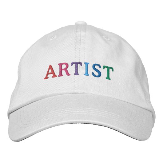 Casquette Brodée Artiste coloré (Devant)