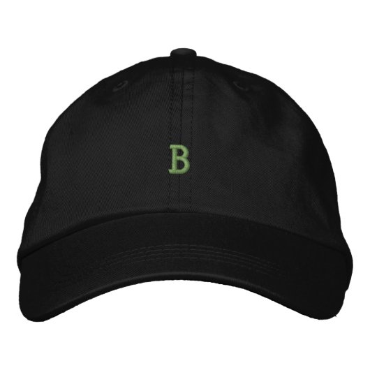 Casquette brodée avec monogramme initial lettre B (Devant)
