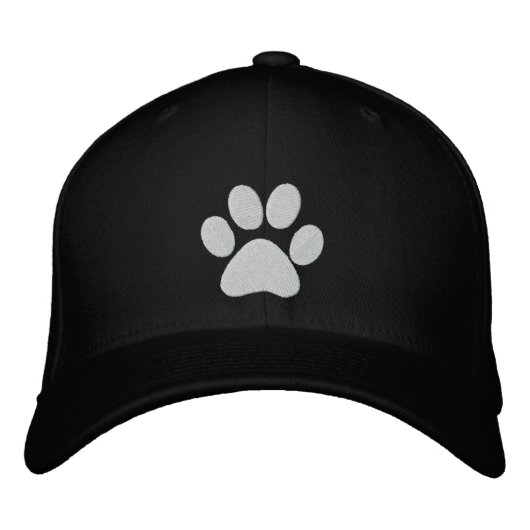 Casquette brodée avec patte de chien (Devant)