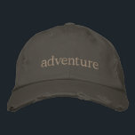 Casquette Brodée Aventure Voyage et Nature Lover Conception de text<br><div class="desc">Conception de texte simple pour les amateurs de voyage et d'aventure.</div>