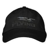 Casquette Brodée Avions Cessna classique que je piloterais plutôt (Devant)