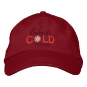 Casquette Brodée Baby It's Cold Outside Lovers Red (Devant)