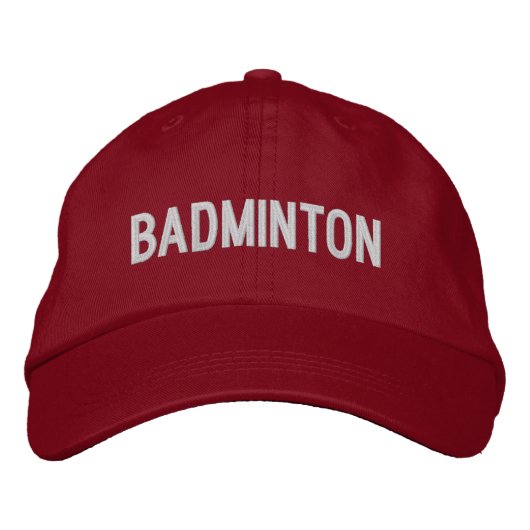 Casquette Brodée Badminton (Devant)
