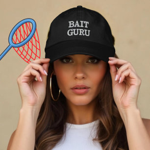 Casquette Brodée Bait de pêche personnalisé Guru cadeau pour pêcheu