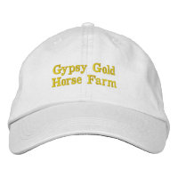 Ballcap gitan de blanc de ferme de cheval d'or