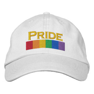 Casquette Brodée Bande de drapeau de la fierté gaie arc-en-ciel
