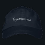 Casquette Brodée Basculement Imprimé Mariage de texte personnalisé<br><div class="desc">Célébrez l'unité et l'amour de votre relation avec le casquette "Togetherness",  un accessoire qui encapsule parfaitement le lien que vous partagez avec votre partenaire. Elegant Marine couleur Casquette et Vous pouvez modifier ou modifier votre propre texte.</div>