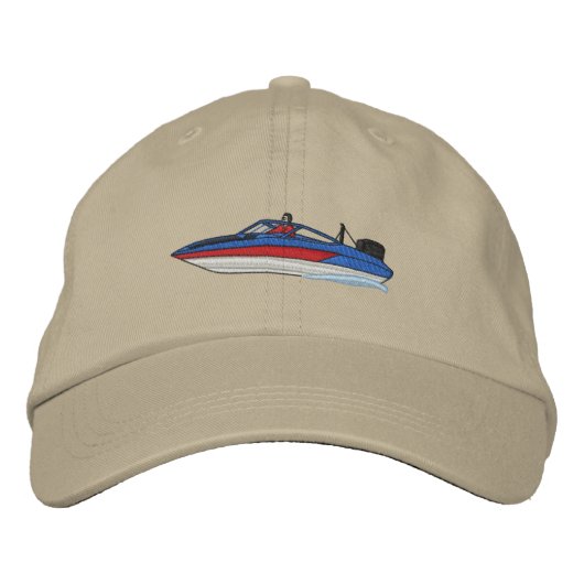 Casquette Brodée Bateau à ski (Devant)