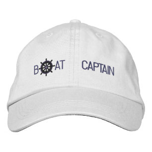 Casquette Brodée Bateau Capitaine Nautique Navire Roue