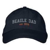 Casquette Brodée Beagle Papa Chien Papa Date d'établissement (Devant)