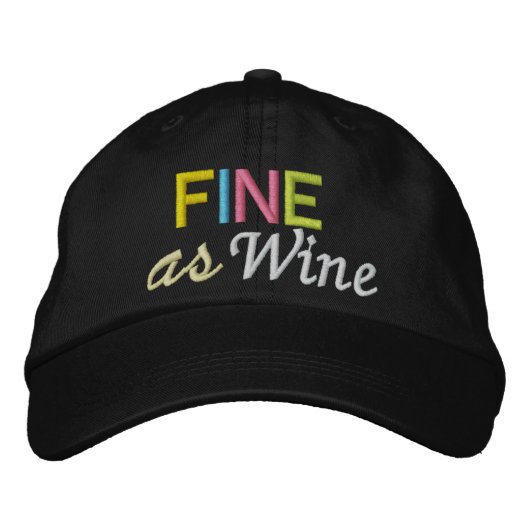 Casquette Brodée Beau comme vin (Devant)