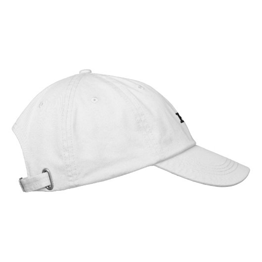 Casquette Brodée Belle couleur blanche Visor (Droite)