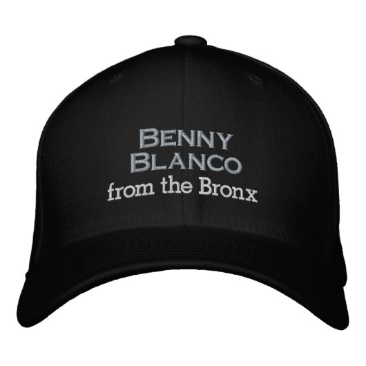 Casquette Brodée Benny Blanco du Bronx (Devant)