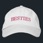 Casquette Brodée Besoins Meilleurs amis Typographie moderne Custom<br><div class="desc">Besties Best Friends Modern Typography Custom Embroder Baseball Casquette dispose du texte simple et moderne brodé "Besties". Parfait comme cadeau pour votre meilleur ami,  cousin,  soeur,  maman et plus. Créé par Evco Studio www.zazzle.com/store/evcostudio</div>