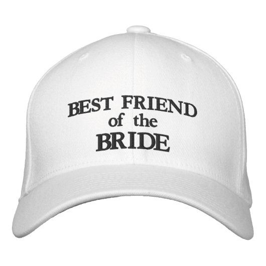 Casquette Brodée Best Friend of the Bride black custom chic mariage (Devant)