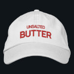 Casquette Brodée Beurre non salé<br><div class="desc">Ajoutez une touche de style salé à votre garde-robe avec notre Casquette de baseball brodé au beurre salé. Ce casquette présente un design fantaisiste d'une pâte à beurre salée, brodée pour une finition de haute qualité. Que vous soyez à la recherche d'une journée décontractée ou d'une course de courses, ce...</div>