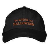 Casquette Brodée beWITCHing Halloween chapeau de camionneur brodé (Devant)
