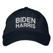 Casquette Brodée Biden Harris marine bleu et blanc (Devant)