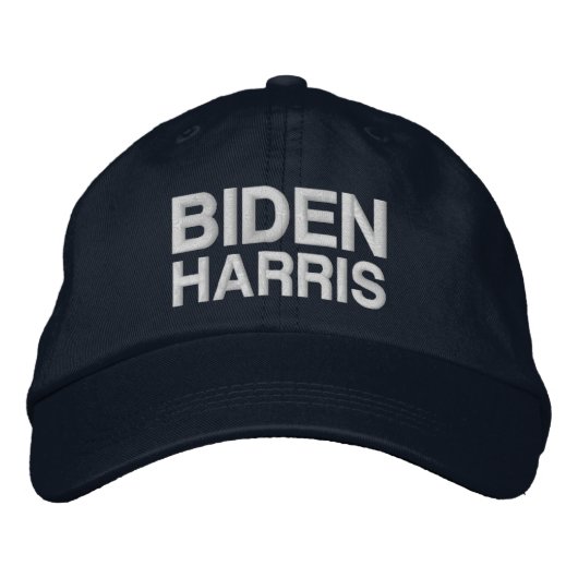 Casquette Brodée Biden Harris marine bleu et blanc (Devant)