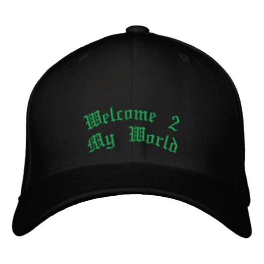 Casquette Brodée Bienvenue 2 Mon monde (Devant)