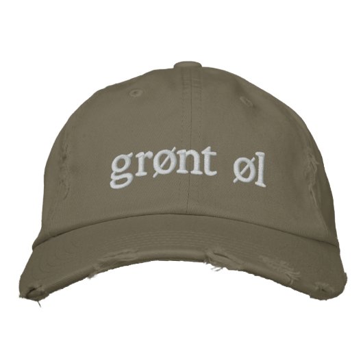 Casquette Brodée Bière verte (Devant)