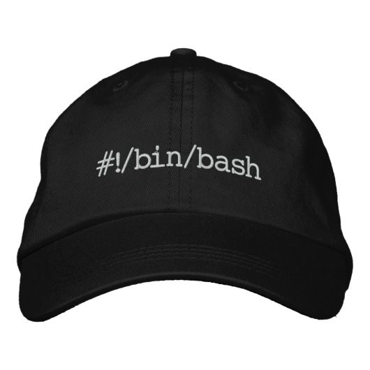 Casquette Brodée # !/bin/bash (Devant)