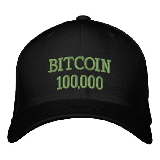 Casquette Brodée Bitcoin 100000 Célébration (Devant)