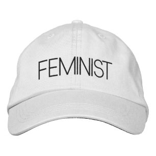 Casquette Brodée Blanc noir féministe moderne